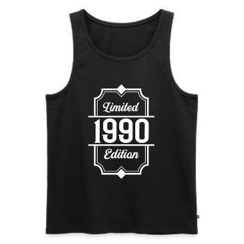 Retro 09/90 gift idea 30 year old man & woman - Men's Premium Organic Tank Top - black - Front - AI Model Male 178 light (178cm)