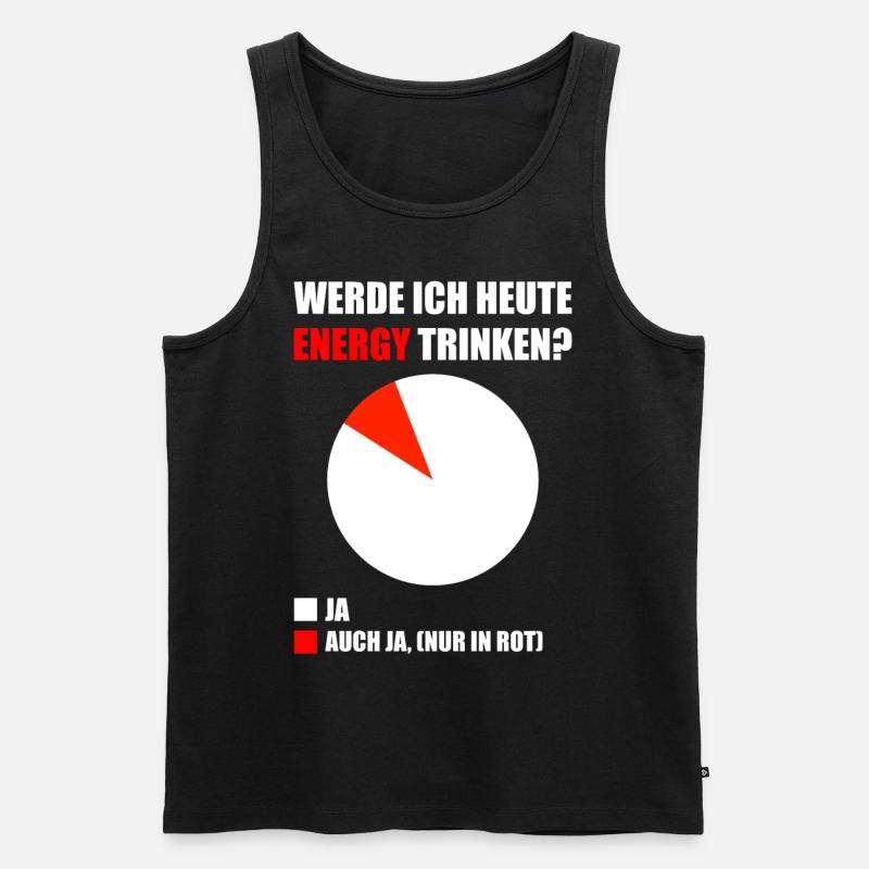 Energy Drink Spruch Gescenk - Männer Premium Bio Tank Top - Schwarz