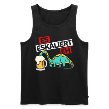 Es Eskaliert Eh Junggesellenabschied Bier Saufen - Männer Premium Bio Tank Top - Schwarz - Vorne - Michal (187cm)