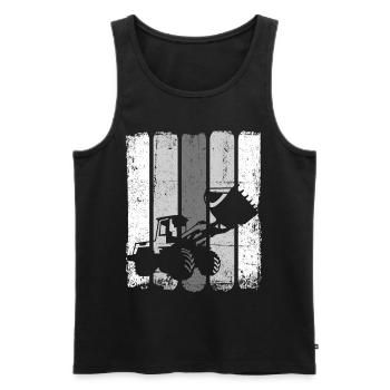 Bagger - Männer Premium Bio Tank Top - Schwarz - Vorne - AI Model Male 178 light (178cm)