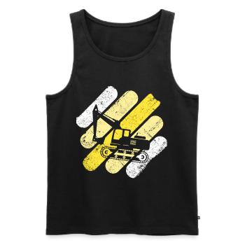Excavator - Men's Premium Organic Tank Top - black - Front - AI Model Male 178 light (178cm)