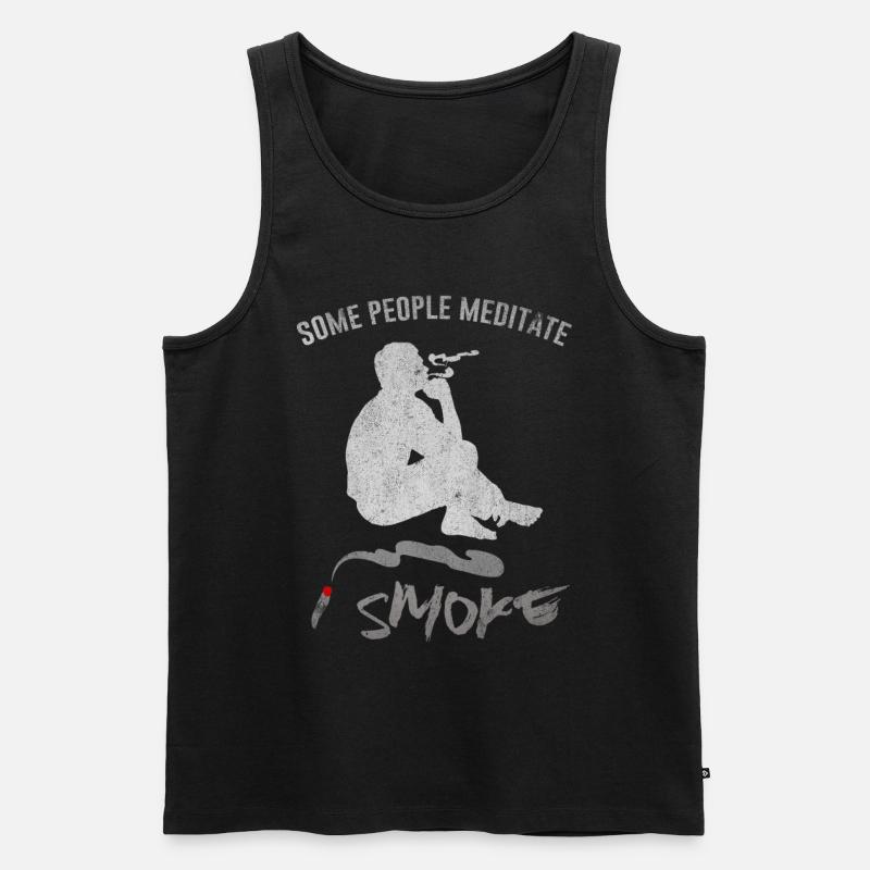 Rauchen - Männer Premium Bio Tank Top - Schwarz