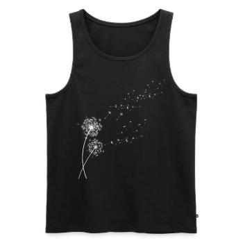 Dandelion, of grass, dandelion - Men's Premium Organic Tank Top - black - Front - AI Model Male 178 light (178cm)