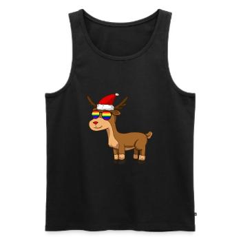 Renne LGBT - Débardeur bio Premium Homme - noir - Devant - Michal (187cm)