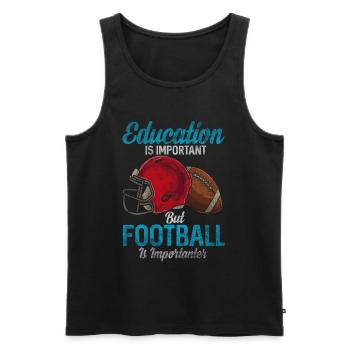 Football américain - Débardeur bio Premium Homme - noir - Devant - AI Model Male 178 light (178cm)