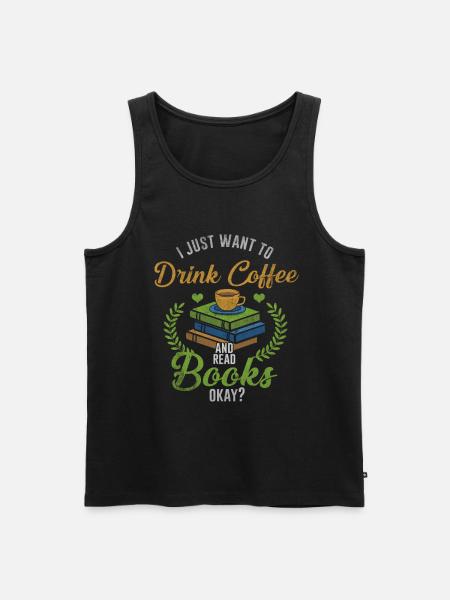 book - Men's Premium Organic Tank Top - black
