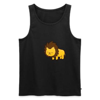 Baby lion - Men's Premium Organic Tank Top - black - Front - Michal (187cm)