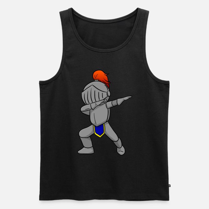 Ritter - Männer Premium Bio Tank Top - Schwarz