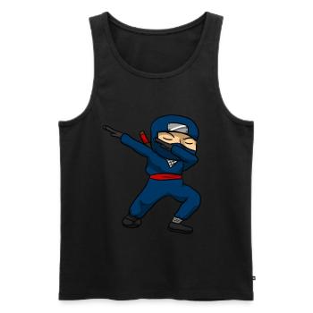 Ninja - Männer Premium Bio Tank Top - Schwarz - Vorne - Michal (187cm)