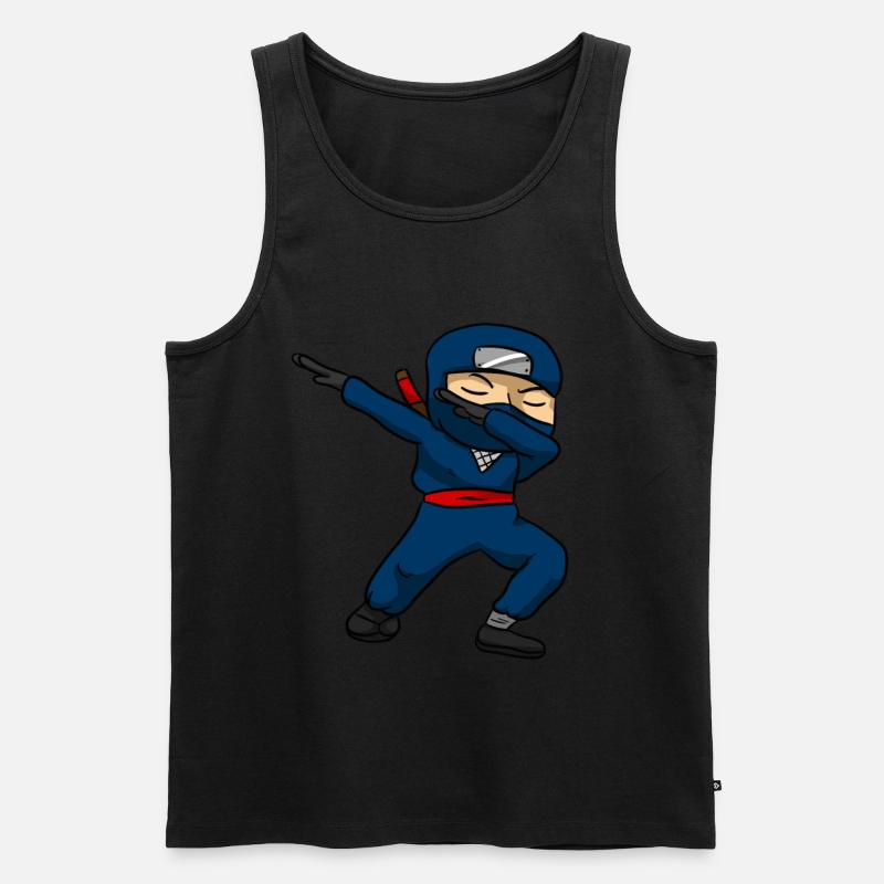 Ninja - Männer Premium Bio Tank Top - Schwarz