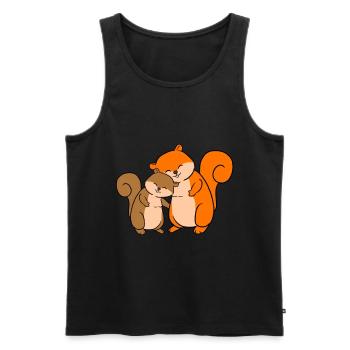 squirrel - Men's Premium Organic Tank Top - black - Front - Michal (187cm)