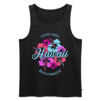Hawaii Good Vibes Beach Paradise - Männer Premium Bio Tank Top - Schwarz - Vorne - AI Model Male 178 light (178cm)