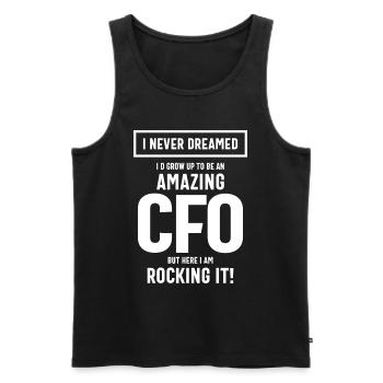 Erstaunliches CFO Job Title Geschenk - Männer Premium Bio Tank Top - Schwarz - Vorne - Michal (187cm)