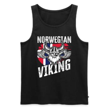 Norwegen Wikinger - Männer Premium Bio Tank Top - Schwarz - Vorne - Michal (187cm)