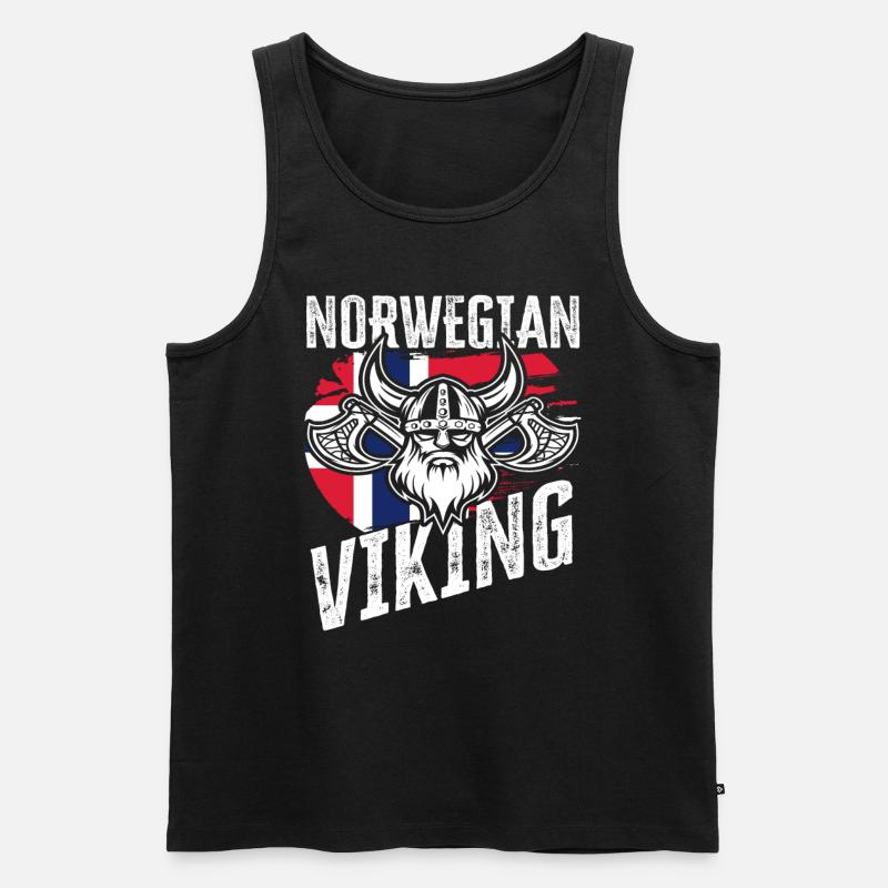 Vikings de Norvège - Débardeur bio Premium Homme - noir
