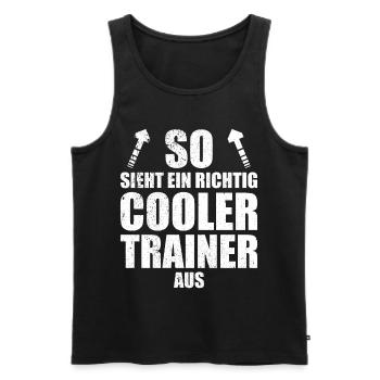 Trainer, trainerin, mannschaft, erste mannschaft, - Männer Premium Bio Tank Top - Schwarz - Vorne - AI Model Male 178 light (178cm)