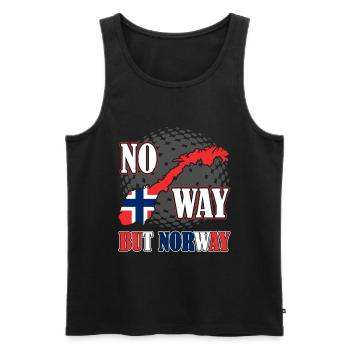 Norway Scandinavia Oslo gift - Men's Premium Organic Tank Top - black - Front - AI Model Male 178 light (178cm)