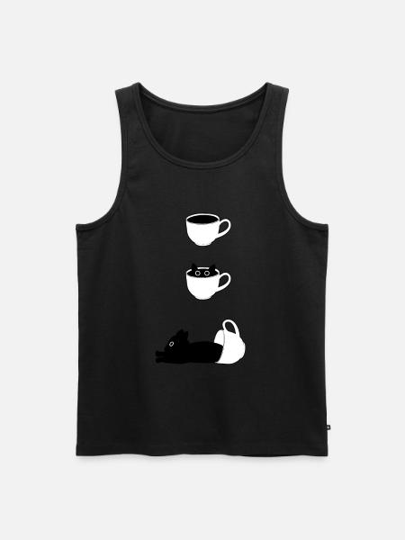 Godmorgen kat gave idé katte - Herre Premium økologisk tanktop - sort