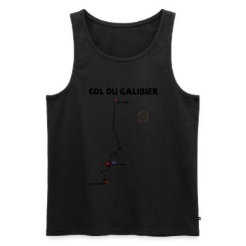 Col du Galibier 2642 m serpentine in France - Men's Premium Organic Tank Top - black - Front - AI Model Male 178 light (178cm)