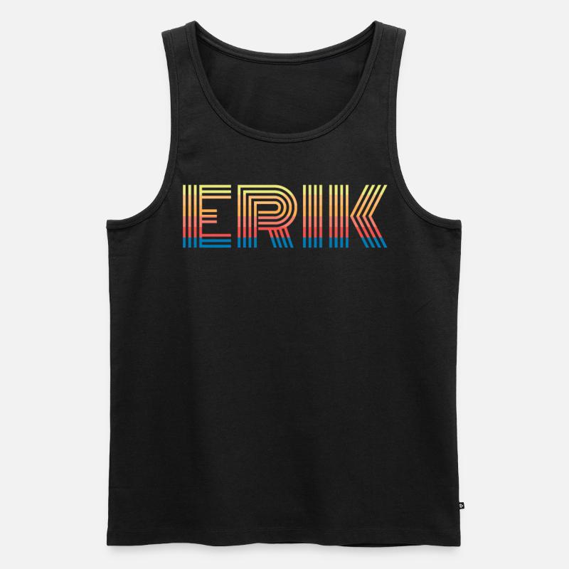 Erik - Männer Premium Bio Tank Top - Schwarz