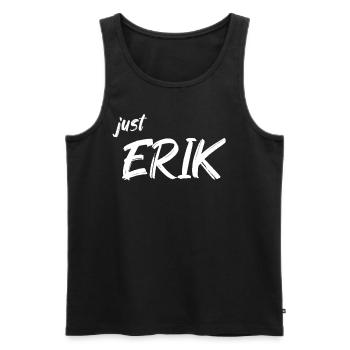 Erik - Männer Premium Bio Tank Top - Schwarz - Vorne - AI Model Male 178 light (178cm)