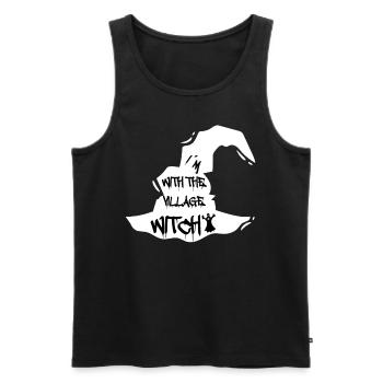 funny halloween saying gift idea witch witches - Men's Premium Organic Tank Top - black - Front - Michal (187cm)