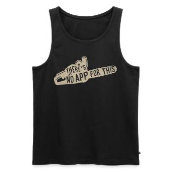 There is no app for this forest worker forester - Men's Premium Organic Tank Top - black - Front - AI Model Male 178 light (178cm)