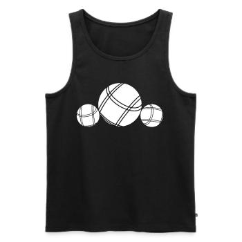 Boule Petanque Boccia Boules - Men's Premium Organic Tank Top - black - Front - Michal (187cm)