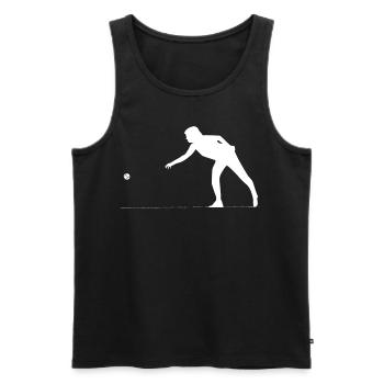 Boule Petanque Boccia Boules - Men's Premium Organic Tank Top - black - Front - Michal (187cm)