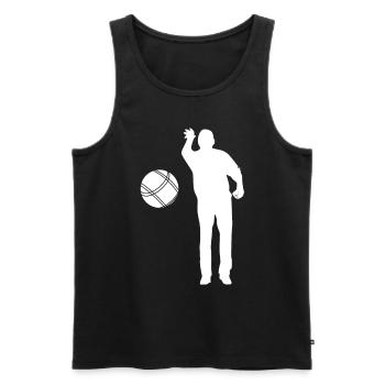 Boule Petanque Boccia Boules - Men's Premium Organic Tank Top - black - Front - Michal (187cm)