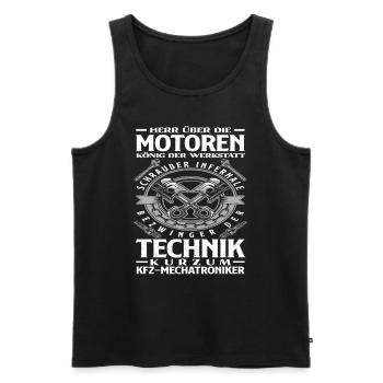 KFZ Mechatroniker Motor - Männer Premium Bio Tank Top - Schwarz - Vorne - Michal (187cm)