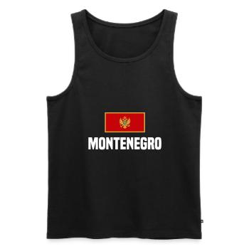 Montenegro! - Männer Premium Bio Tank Top - Schwarz - Vorne - AI Model Male 178 light (178cm)