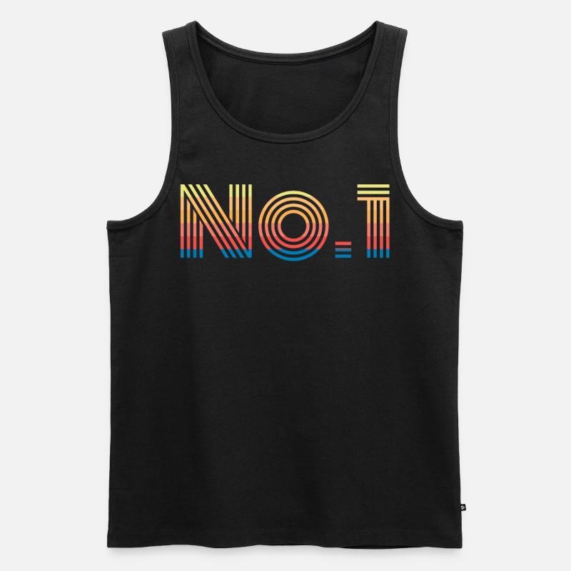 Nummer 1 No 1 - Männer Premium Bio Tank Top - Schwarz