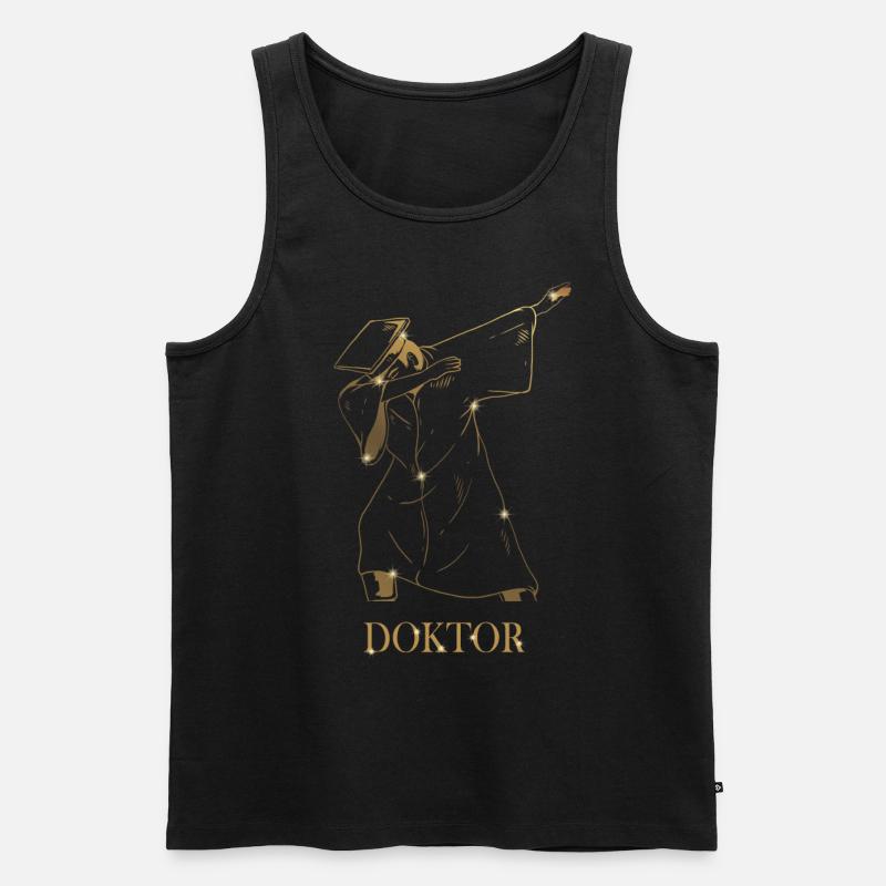 Doktorand Abschluss Doktortitel Dabbing Doktor - Männer Premium Bio Tank Top - Schwarz