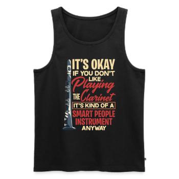 Clarinet musical instrument - Men's Premium Organic Tank Top - black - Front - Michal (187cm)