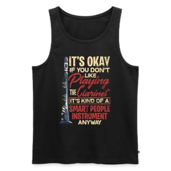 Clarinet musical instrument - Men's Premium Organic Tank Top - black - Front - Michal (187cm)