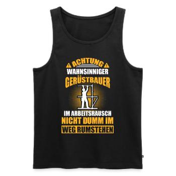 Gerüstbau Gerüstbauer Gerüstarbeiter Gerüstbauer - Männer Premium Bio Tank Top - Schwarz - Vorne - Michal (187cm)