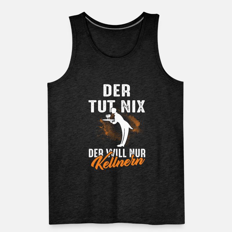 Kellner Kellnern Restaurant Bediunung Oberkellner Männer Premium Bio Tank Top