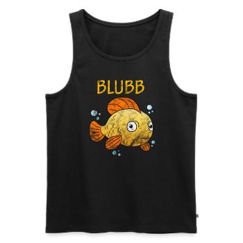 Blubb Goldfisch Süßer Fisch Aquarium Fischchen - Männer Premium Bio Tank Top - Schwarz - Vorne - AI Model Male 178 light (178cm)