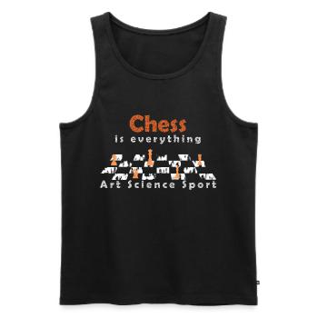 Schach ist alles, Schachbrett - Männer Premium Bio Tank Top - Schwarz - Vorne - Michal (187cm)