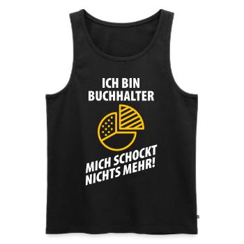 BUCHHALTER - Männer Premium Bio Tank Top - Schwarz - Vorne - AI Model Male 178 light (178cm)