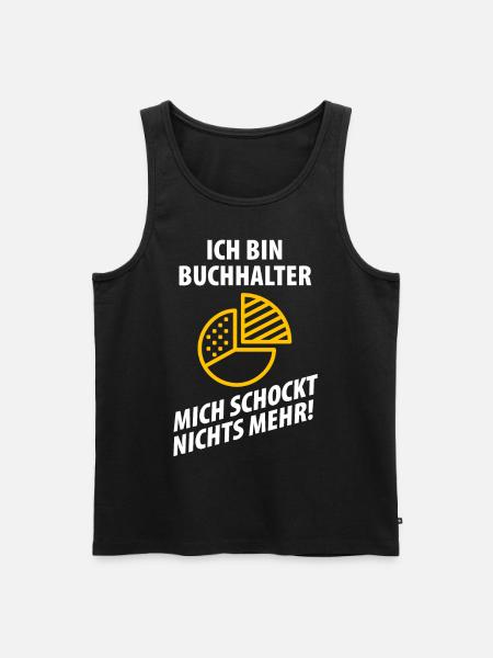 BUCHHALTER - Männer Premium Bio Tank Top - Schwarz