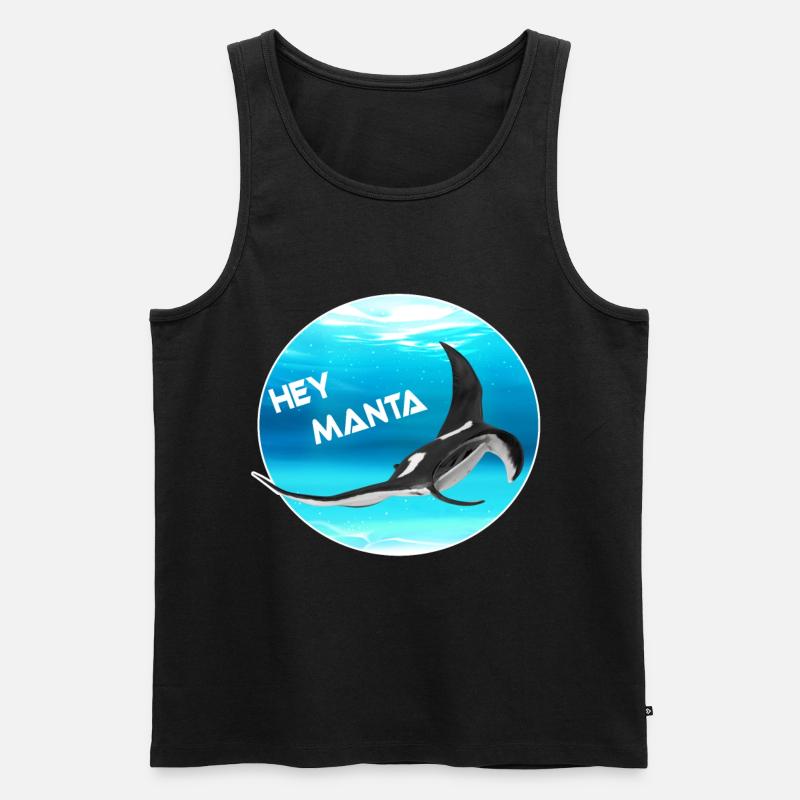Hey Manta - Männer Premium Bio Tank Top - Schwarz