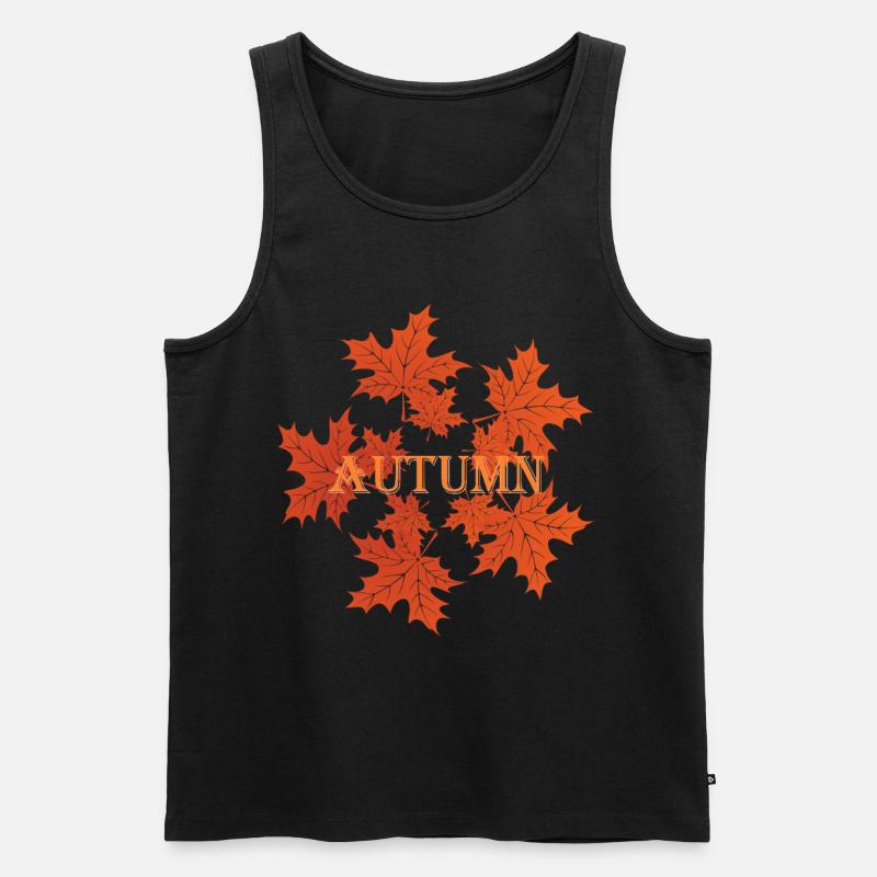 Herbst Monat, Herbstblätter - Männer Premium Bio Tank Top - Schwarz