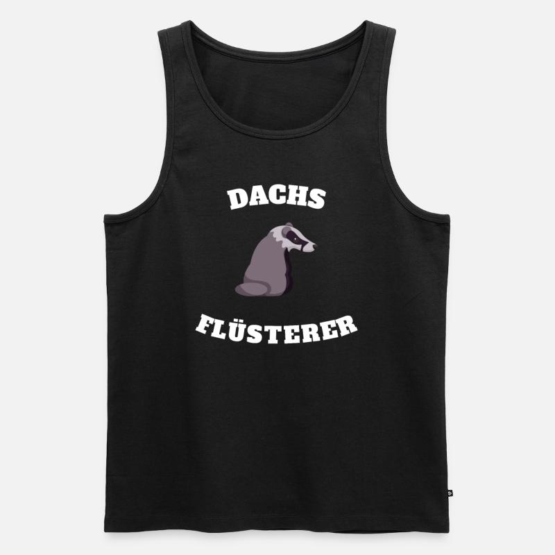 Dachs Flüsterer Geschenkidee - Männer Premium Bio Tank Top - Schwarz