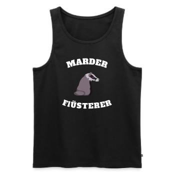 Marder Flüsterer - Männer Premium Bio Tank Top - Schwarz - Vorne - Michal (187cm)