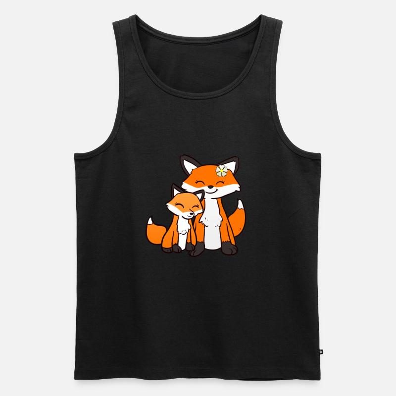 Sister Fox - Männer Premium Bio Tank Top - Schwarz