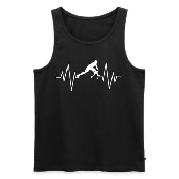Floorball - Männer Premium Bio Tank Top - Schwarz - Vorne - Michal (187cm)