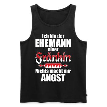 Ehemann einer Fränkin | Lustiger Spruch - Männer Premium Bio Tank Top - Schwarz - Vorne - AI Model Male 178 light (178cm)