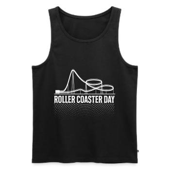 Roller Coaster Day Geschenk für Achterbahn Freunde - Männer Premium Bio Tank Top - Schwarz - Vorne - Michal (187cm)